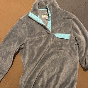 Jachs Gray and Light Blue Fleece Sweatshirt